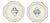 Art Deco Blue and Ivory Ceramic Plates from Atelier Primavera, 1930s, Set of 2 For Sale