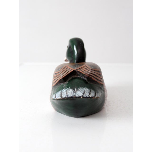 Mid 20th Century Vintage Hand Painted Wood Mallard Duck Decoy For Sale - Image 5 of 15