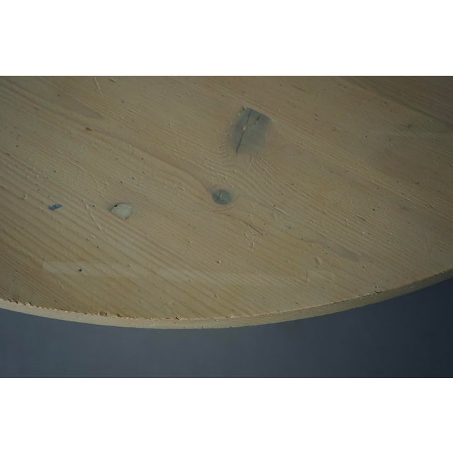 Architectural Handmade Dining Table in White-Washed Pine, 1970s For Sale - Image 11 of 18