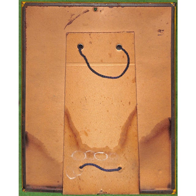 Made in England Sz: 10"H x 8"W w/ cardboard easel back/ string wall tag