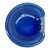 Mid-20th Century Modern Cobalt & Opaline Murano Cased Art Glass Biomorphic Bowl For Sale
