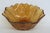 Figurative Indiana Glass Co Amber Carnival Glass Sunflower Bowl Scalloped Petal Rim 5017b For Sale - Image 3 of 11