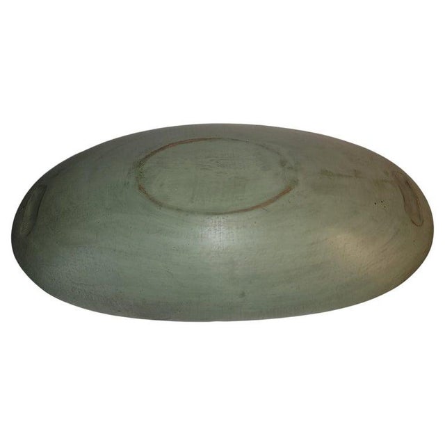 Stone Early 20th Century Green Painted Bowl With Stone Fruit For Sale - Image 7 of 7