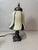 Vintage Slag Glass Tulip Lamp Brass Base Cream Tiffany Style ~13" T Stained Glass Accent Lamp For Sale - Image 4 of 12