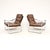 Mid-Century Modern Vintage Danish Leather and Chrome Armchairs from Karin Mobring, 1970s, Set of 2 For Sale - Image 3 of 11