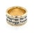 Mid 20th Century Mid 20th Century Health & Happiness 14k Yellow Gold Sterling Silver Hebrew Pray Ring - Size 6.5 For Sale - Image 5 of 9