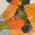 Contemporary Lee Cox "Slam Dunk" Acrylic on Canvas, Small Framed Abstract Collage Painting in Orange, 2025 For Sale - Image 3 of 8