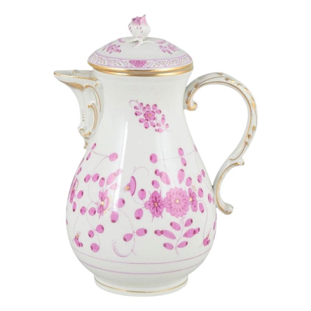 Porcelain Coffee Pot with Lid from Meissen For Sale