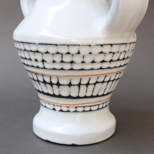Vintage French Ceramic Vase with Handles by Roger Capron, 1950s For Sale - Image 11 of 18