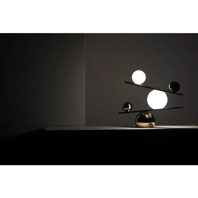 Stone Balance Table Lamp by Victor Castanera For Sale - Image 7 of 9