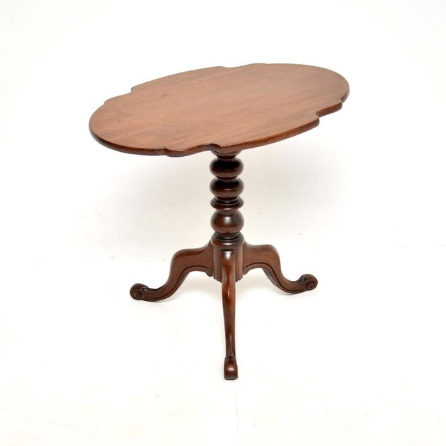Antique Victorian Tilt Top Occasional Side Table, 1860s For Sale - Image 3 of 10