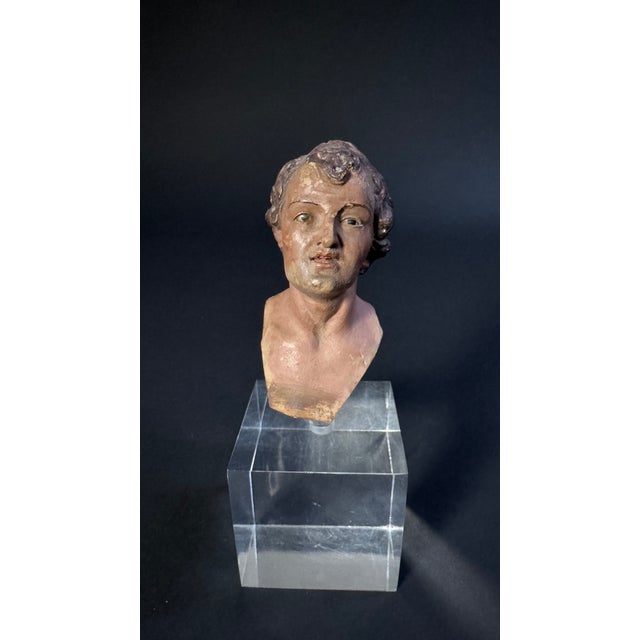 Ceramic Head of a Neapolitan Nativity Scene Puppet, Late 18th Century For Sale - Image 7 of 7