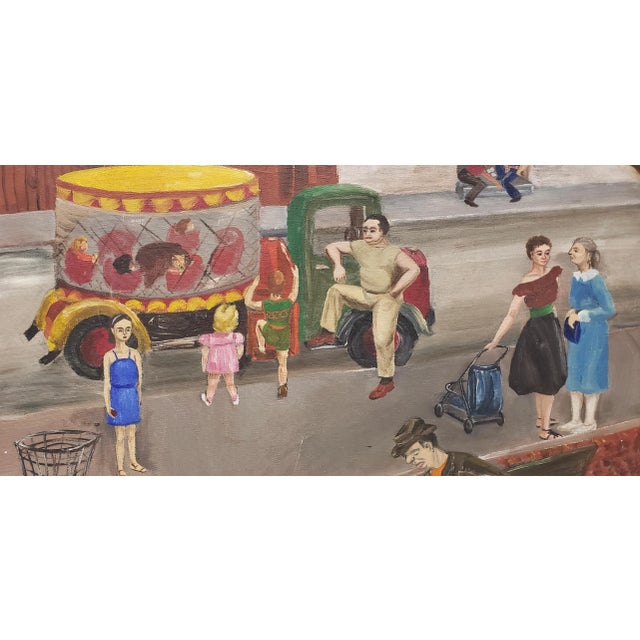 American Folk Art Oil Painting by Patten Hansom Maximoff C.1940s For Sale In San Francisco - Image 6 of 12