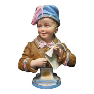 Late 19th Century German Bisque Bust For Sale