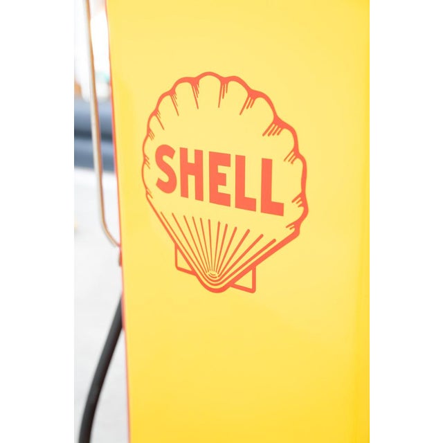 Red American Shell Petrol Station Pump, 1950s For Sale - Image 8 of 18