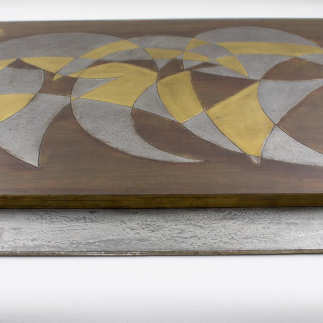 French Artist Jacques Potage Brutalist Metal Wall Art Sculpture Panel, 1970s For Sale - Image 10 of 15