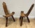 Brutalist Pair of low three-legged brutalist chairs. French work. Circa 1950 For Sale - Image 3 of 9