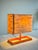 Vintage Italian Postmodern Style Orange Table Lamb With Rectangular Cork Lamp Shade in Style of Memphis Milano Modernist Design For Sale - Image 9 of 12