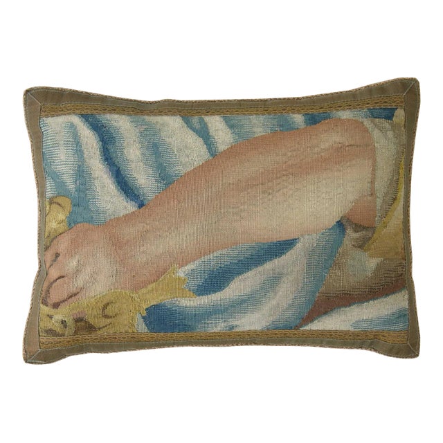 Antique 17th Century Flemish Tapestry Pillow - 22'' X 16'' For Sale