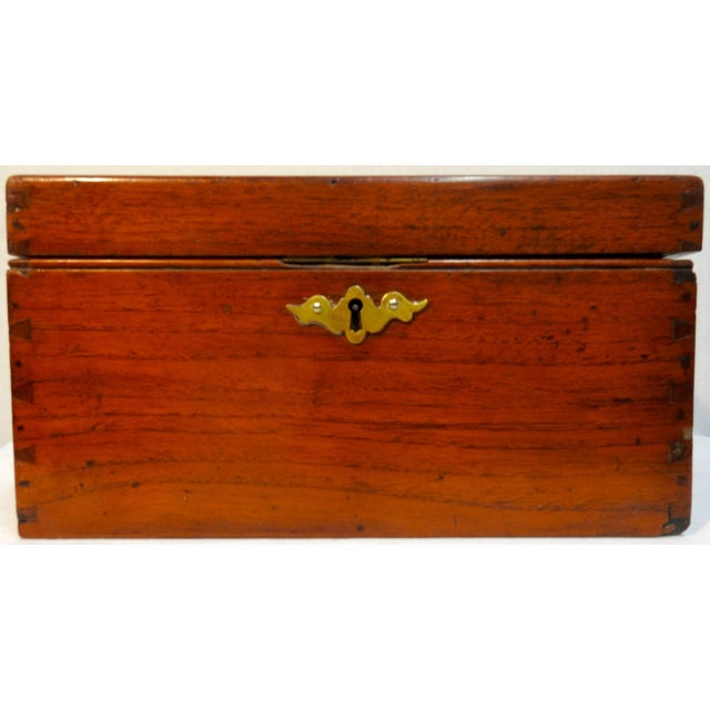 Traditional 19th Century Walnut, Cherry and Oak Letter Box For Sale - Image 3 of 11