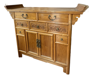 1960s Korean Style Elmwood Highboy
