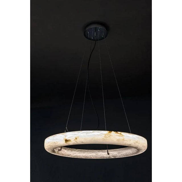 Ring 76 Pendant Lamp by United Alabaster For Sale - Image 4 of 7