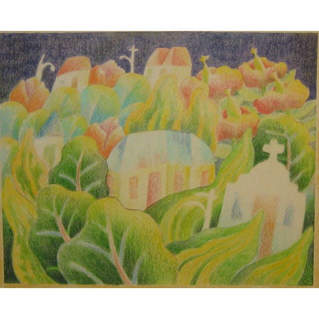 Illustration Stonehenge Modernist Drawing by Blair Lent For Sale - Image 3 of 11