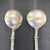 Silver Antique Pair of Ball End Silver Salt Spoons by George Sharp For Sale - Image 8 of 9