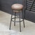 Leather and Lacquered Metal Grasso Stool in Brown by Stephen Burks For Sale - Image 4 of 14
