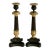 19th C French Charles X Gilt & Patinated Bronze Candlesticks - A Pair For Sale