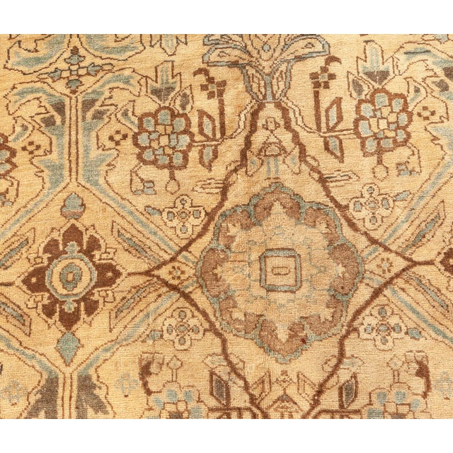 Authentic Persian Bidjar Botanic Handmade Wool Rug For Sale In New York - Image 6 of 9