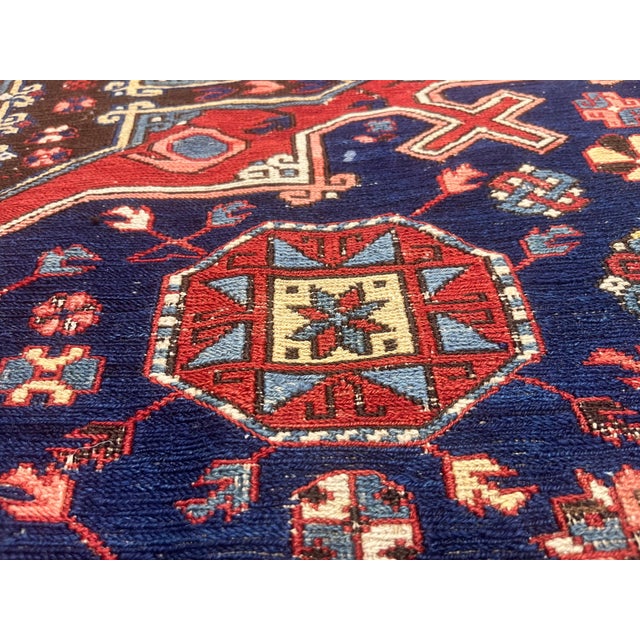 Textile Fine Antique Sumak Rug 7’8” X 9’1” For Sale - Image 7 of 8