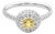 Tiffany & Co. SOLESTE White & Fancy Intence Yellow Diamond Platinum Ring w/Paper For Sale
