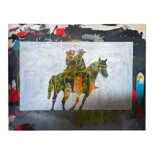 Contemporary Large Mixed Media Painting by Ll&gd – 5’ X 6’ – Street Art For Sale