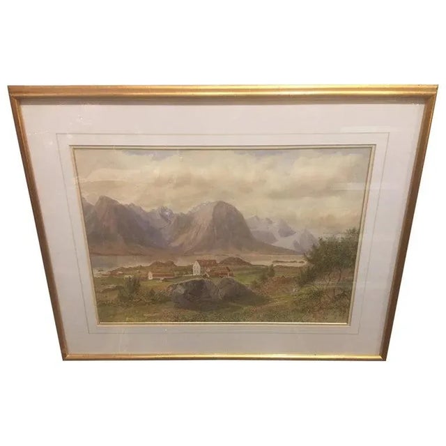 British School "Mountain Landscape", Watercolor, Framed, Unsigned, 19th Century For Sale - Image 10 of 10
