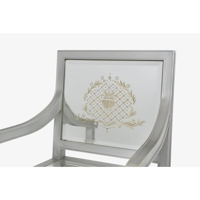 Wood Custom Phillip Starck Mirrored Louis XVI Style Chairs, Cliff Hotel San Francisco - A Pair For Sale - Image 7 of 11