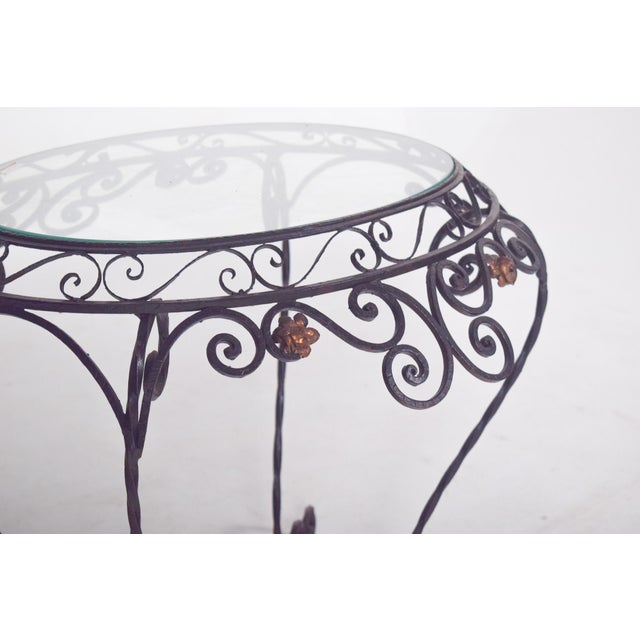 Metal Portuguese Rustic Oval Table in Iron, 1950 For Sale - Image 7 of 9