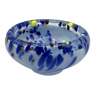 Vinatge MCM Murano Style Nuova Cristalleria Arzanese Confetti Art Glass Bowl For Sale