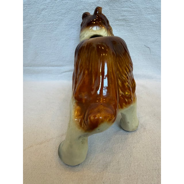 1940s 1940s Lifelike Porcelain Collie Planter For Sale - Image 5 of 12