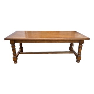 Handsome French Oak Farmhouse Table For Sale