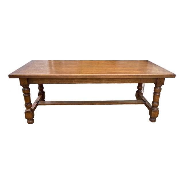 Handsome French Oak Farmhouse Table For Sale