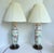 Vintage Chinese Chinoiserie Porcelain Table Lamps With Birds, Chrysanthemums & Pleated Shades - a Pair For Sale - Image 10 of 12