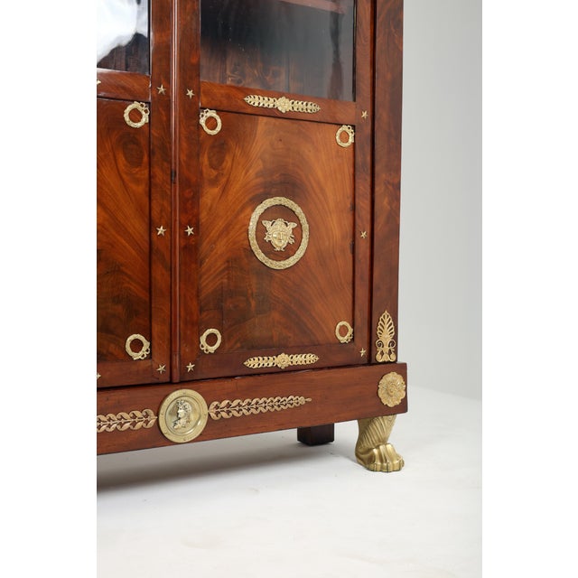 Empire Mahagony Bookcase, 1860 For Sale - Image 4 of 18