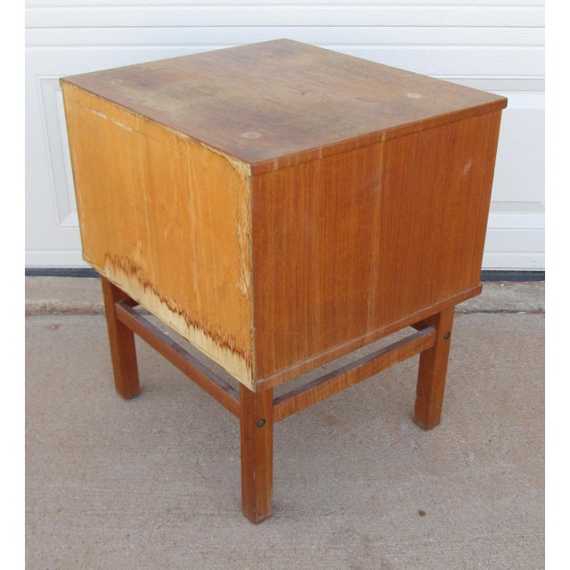 Nils Jonsson for HJN Mobler Danish Mid Century Teak Nightstand For Sale - Image 6 of 15