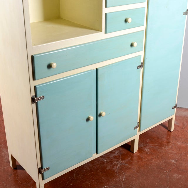 Restored and Repainted Vintage Kitchen Cabinet For Sale - Image 10 of 18