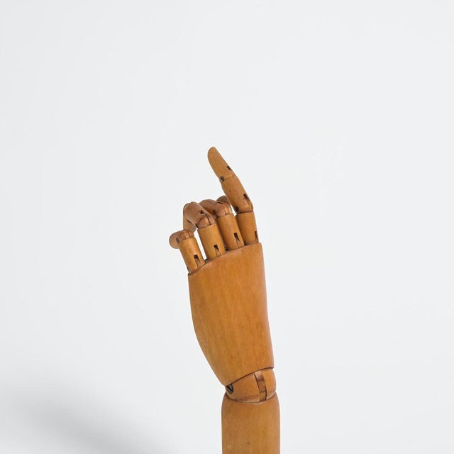 Wood Antique Articulated Wooden Display Hands, Set of 2 For Sale - Image 7 of 13