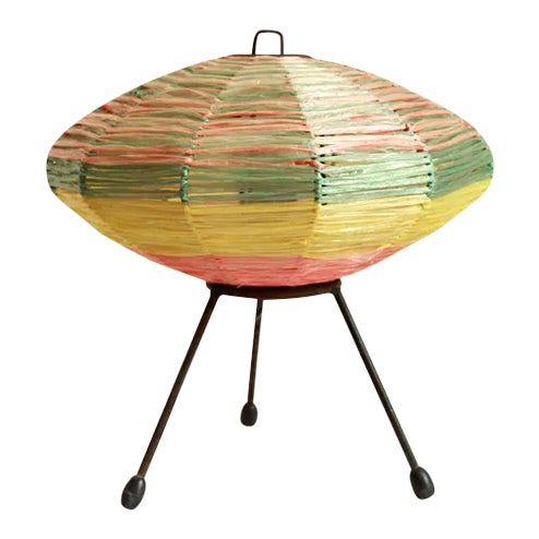 Raffia Table Lamp, Italy, 1950s For Sale