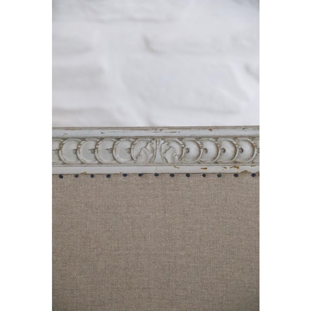 Louis XVI Style Daybed and French Linen For Sale - Image 12 of 14