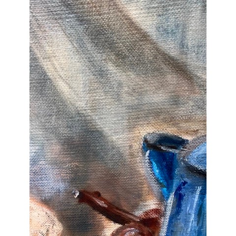 Vintage Kitchen Still Life Acrylic Painting on Canvas For Sale In Los Angeles - Image 6 of 13