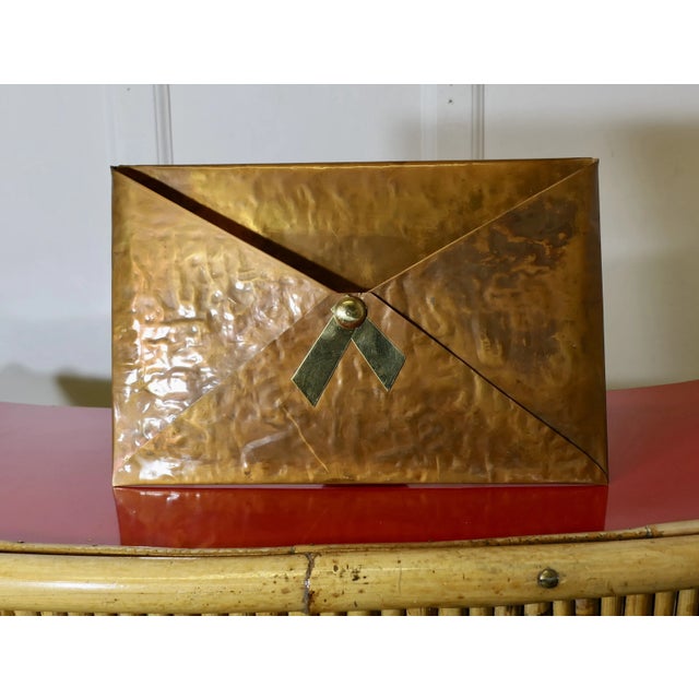 Arts and Crafts Copper Envelope Letter Rack, 1890s For Sale - Image 5 of 7